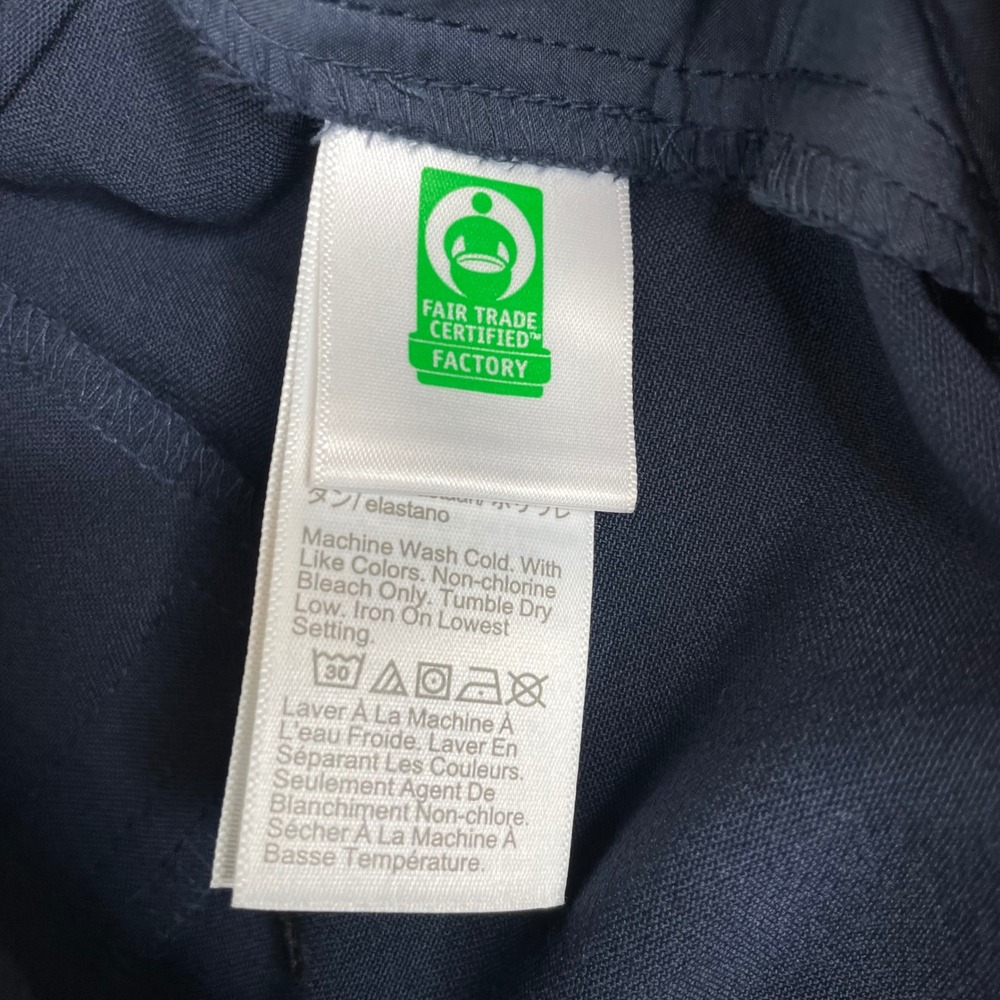 J.Crew Ruby Crop Pant Navy Blue Slim Straight Trousers 10P Petite Fair Trade - Picture 11 of 12